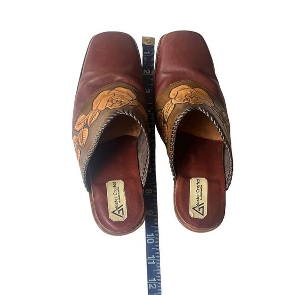 Adam Garcia master crafted wooden / leather clogs - Picture 12 of 16